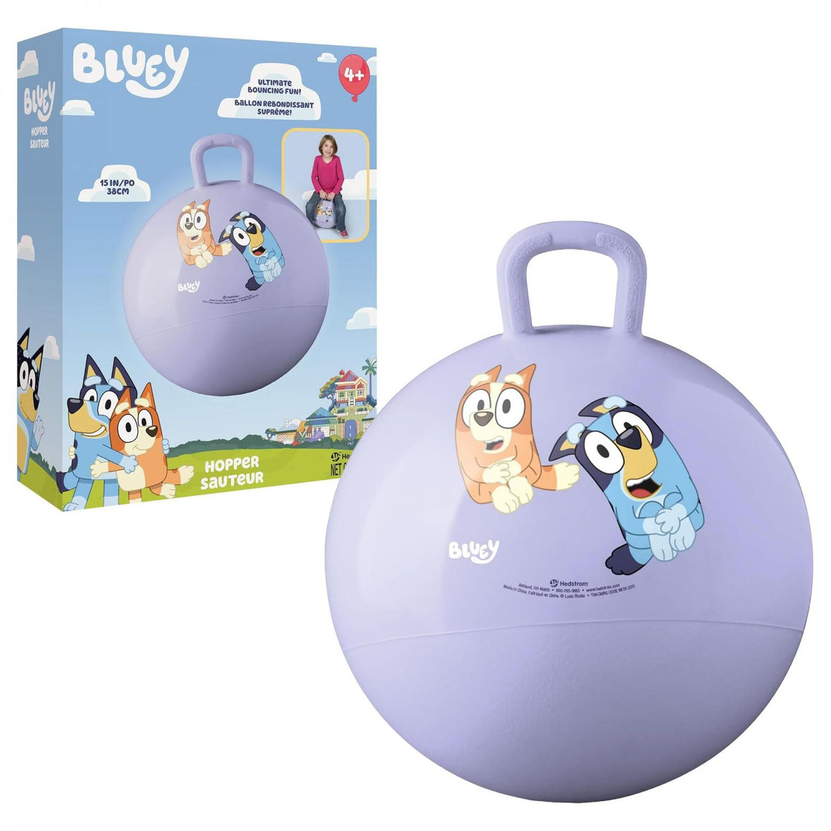 Disney Bluey and Bingo 15-Inch Purple Hopper Ball