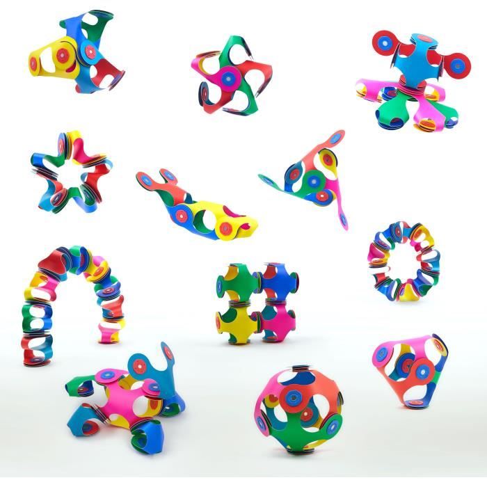 Tiny & Mighty CLIXO - GIPSY TOYS - Flexible, durable and imaginative magnetic construction set - 9 pieces - Ages 4 and up