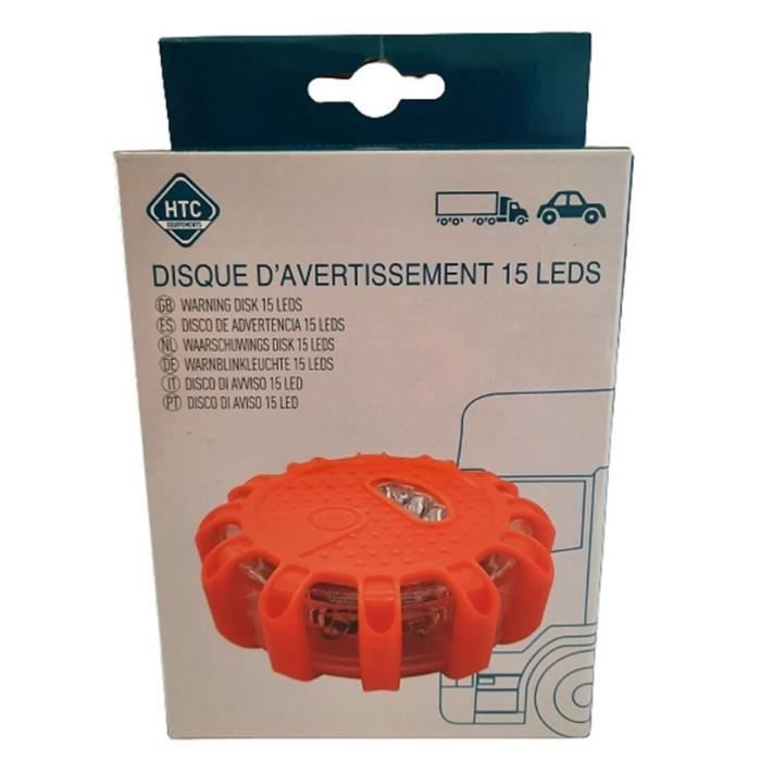 Safety Pack - HTC EQUIPEMENT - 1 15 LED luminous warning disc + 5 XL adult safety vests