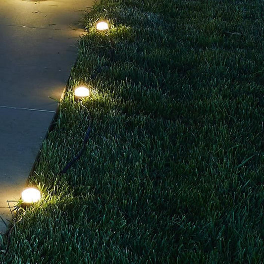 10 mini solar light spots to stick - LUMISKY - SOLIRAY - 12 m - Warm white LED - Path marking