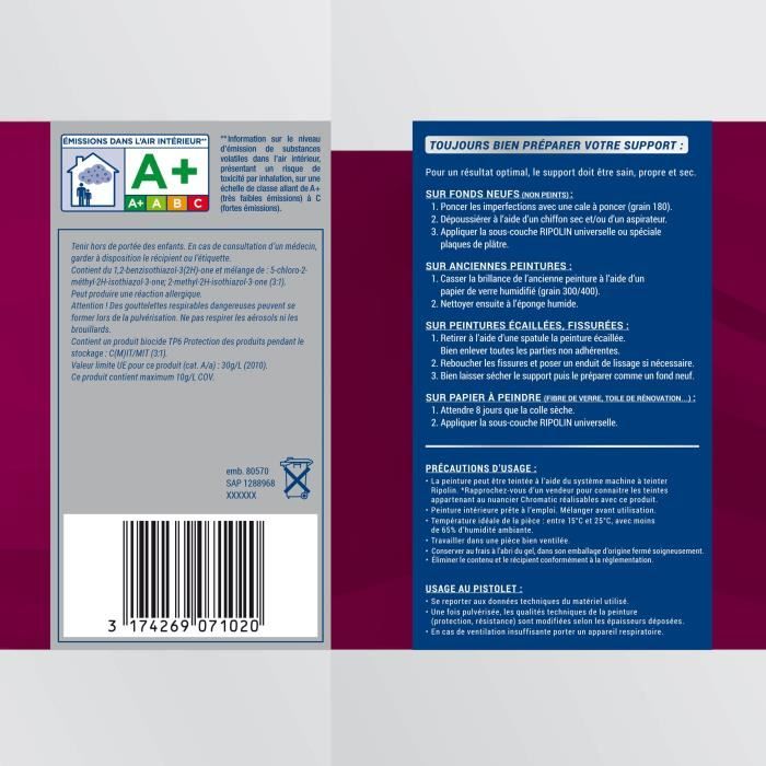 Extreme paint for walls and ceilings - Velvet white - RIPOLIN - 5 L