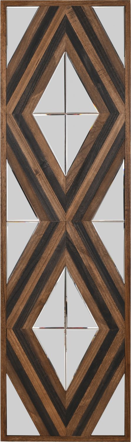 Contemporary Aspen Double Diamond Multi Tone 72 Inch Mirror