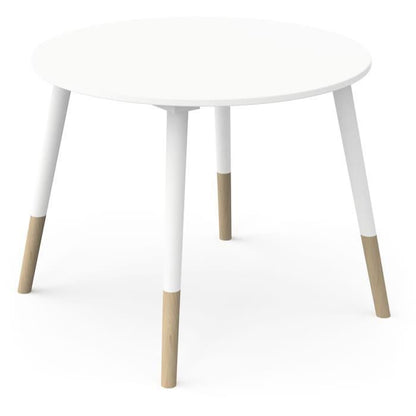 Set 1 table + 2 chairs - FIMIANA - Scandinavian style - Matt white / Kronberg oak - DEMEYERE