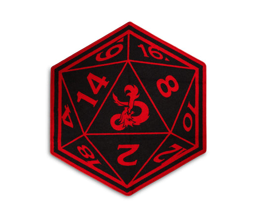 Dungeons & Dragons Red D20 Dice Printed Area Rug | 52 x 45 Inches