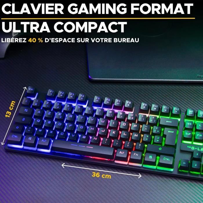 Gaming Keyboard - The G-Lab - KEYZ CAESIUM TKL WIRELESS - wireless - azerty - Black