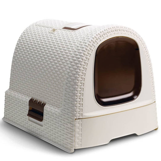 CURVER Maison de toilette - Ivory white - For cats