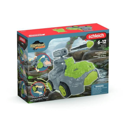 Pierre's Crashmobile with Mini Creature, Car Set with Fantasy Figure, Schleich 42670 Eldrador Creatures