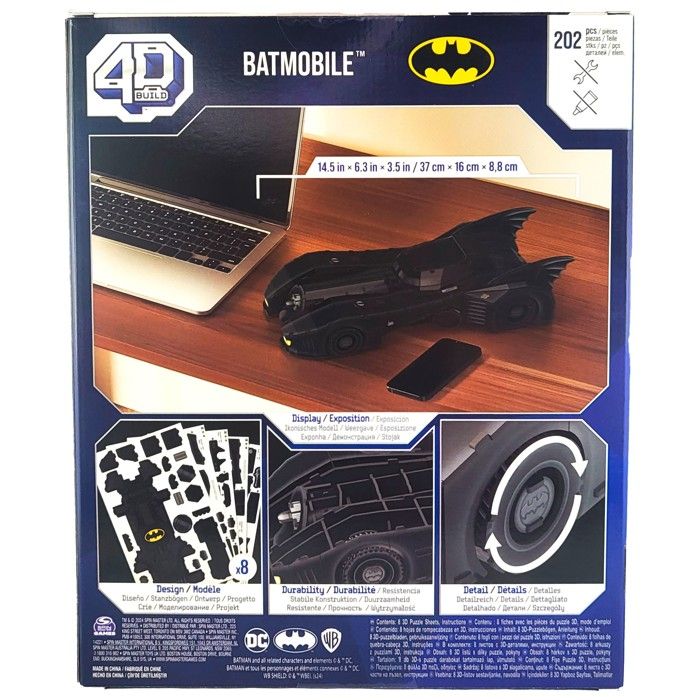 Puzzle 4D Build Batman Batmobile 3D model of car to assemble