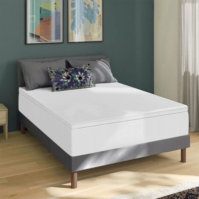 Mattress topper 160x200cm - Tri-technology 7cm - DEKO DREAM