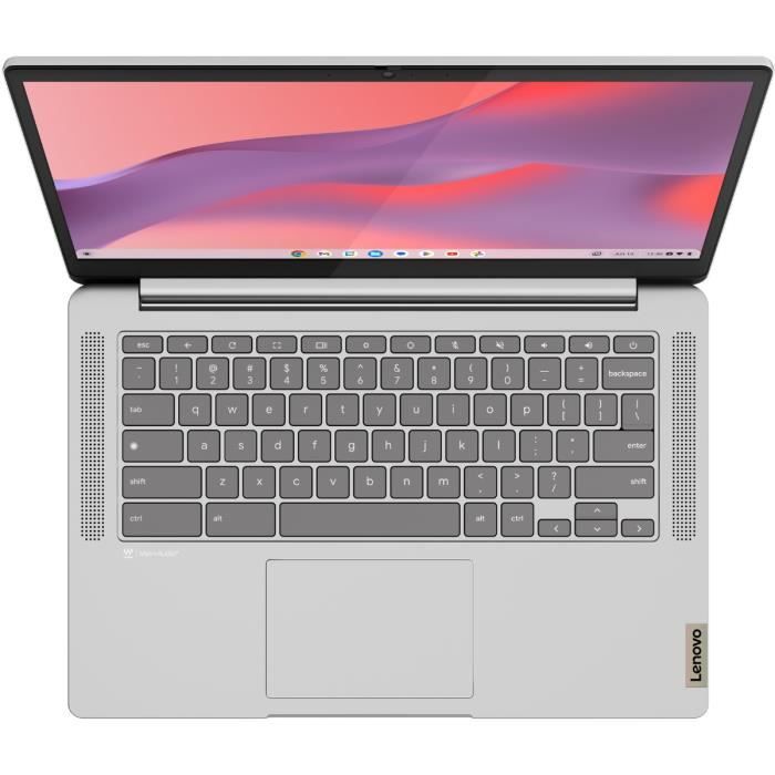 LENOVO IdeaPad Slim 3 14M868 Chromebook Laptop | Chrome OS - 14'' FHD - MT8186 - 4GB RAM - 64GB storage - AZERTY