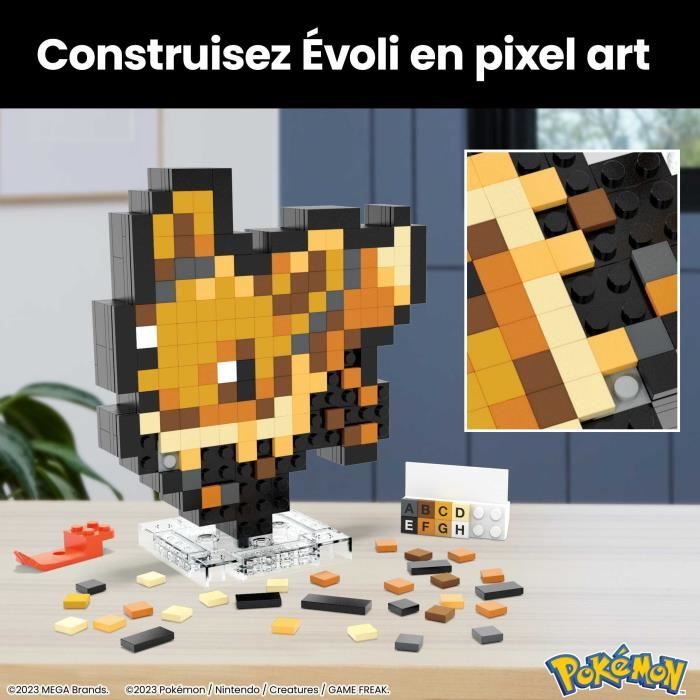 Mega-Pokémon-Eevee-Retro Pixel Art Construction Set 323 Pieces - MEGA Pokémon - HTH78