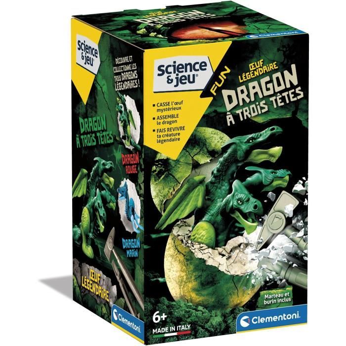 Clementoni - Sciences and play - Legendary egg - Dragon has three heads