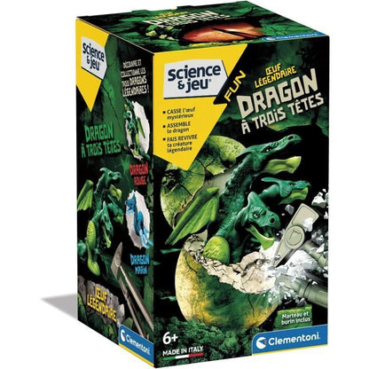 Clementoni - Sciences and play - Legendary egg - Dragon has three heads