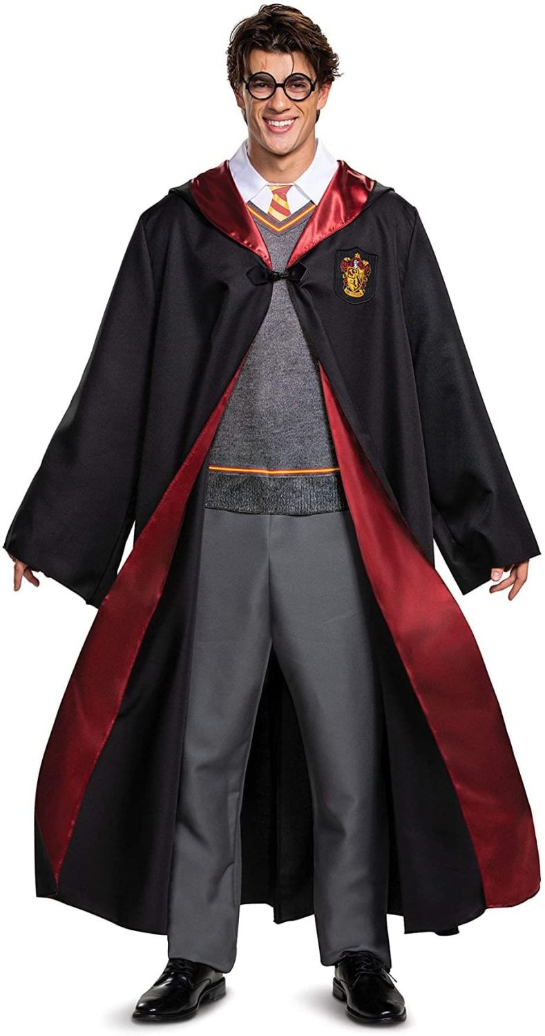 Harry Potter Deluxe Hooded Robe and Jumpsuit Adult Costume | XXL (50-52)
