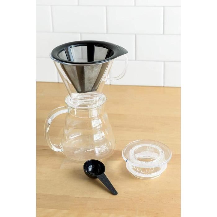 Coffee maker - BODUM - Melior - Permanent stainless steel mesh filter - 8 cups - 1.0 l - Transparent