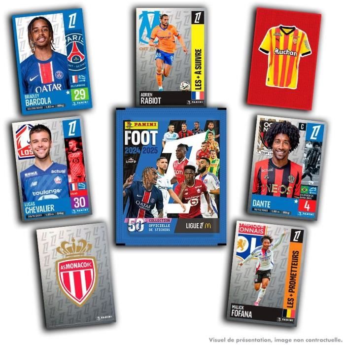 Blister stickers - PANINI - Football Ligue 1 2024-2025 McDonald's - 8 pockets + 1 legend sticker