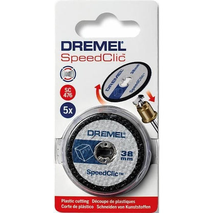 Set of 5 Dremel S476 EZ Speedclic discs (Ø 38mm, thickness 1.2mm to cut plastics and PVC)