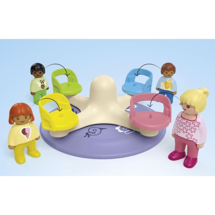 PLAYMOBIL Junior 71701 Children and turnstile - Includes four figures and a turnstile - From 1 year old