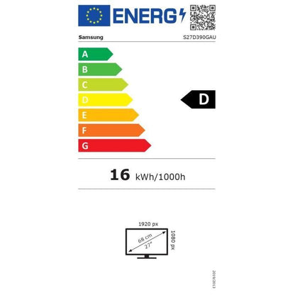 PC monitor - Samsung - LS27D390GAUXEN - 27'' - 1800R - FHD 1920x1080 - 100Hz - VA - 4ms(GTG) - 1800R - 200cd/m² - 3000:1 - HDMI