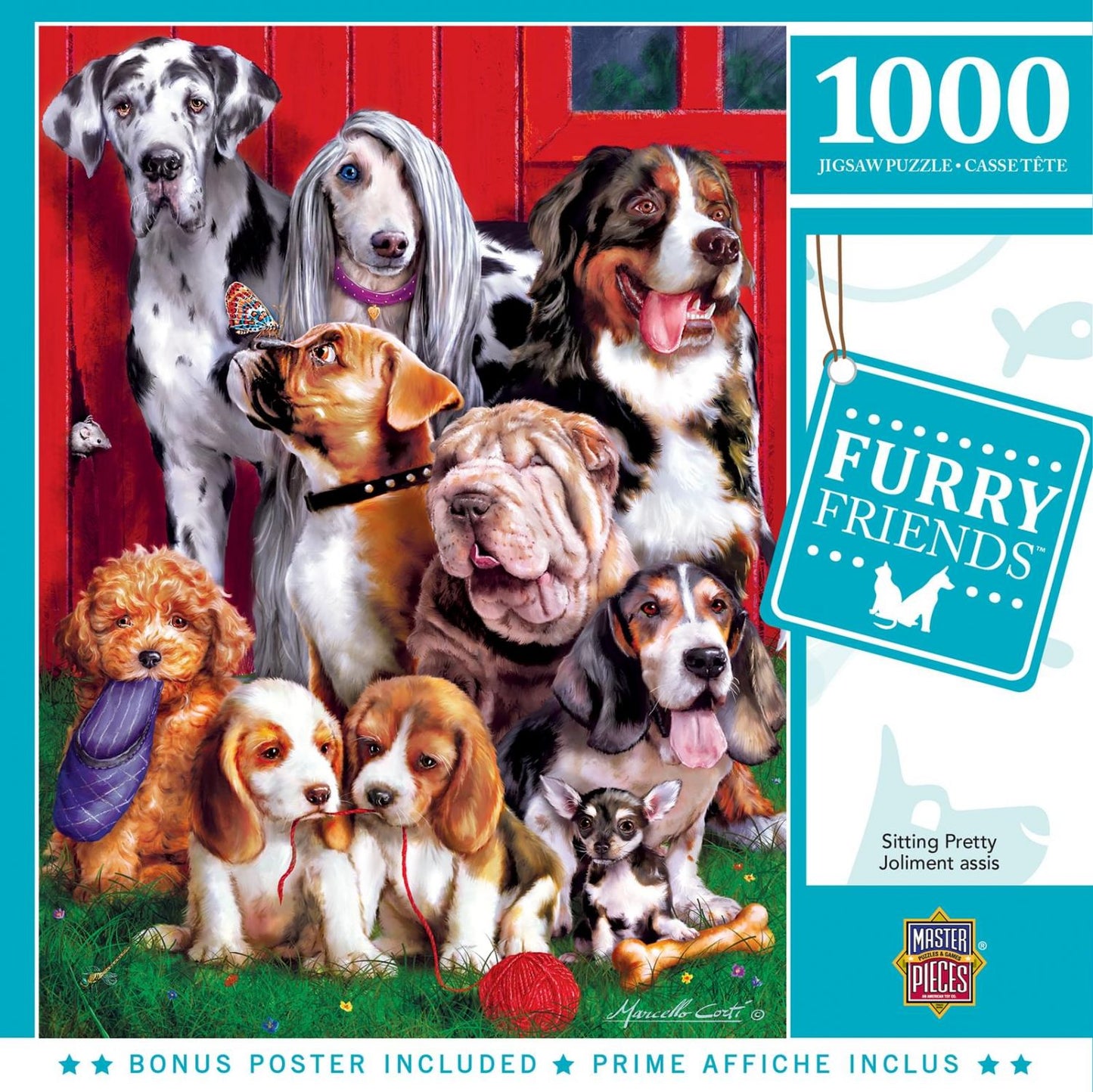 Furry Friends Sitting Pretty 1000 Piece Jigsaw Puzzle