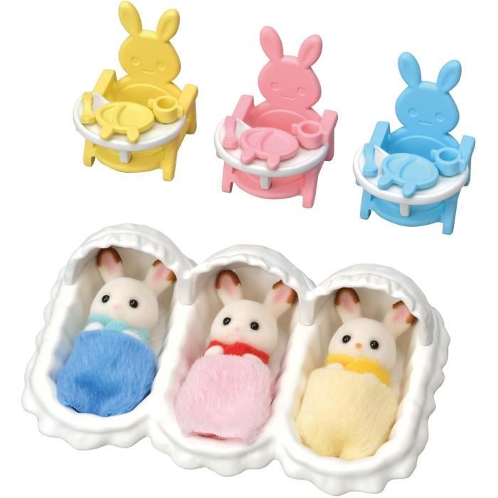 SYLVANIAN FAMILIES Chocolate bunny triplets and childcare accessories For Children