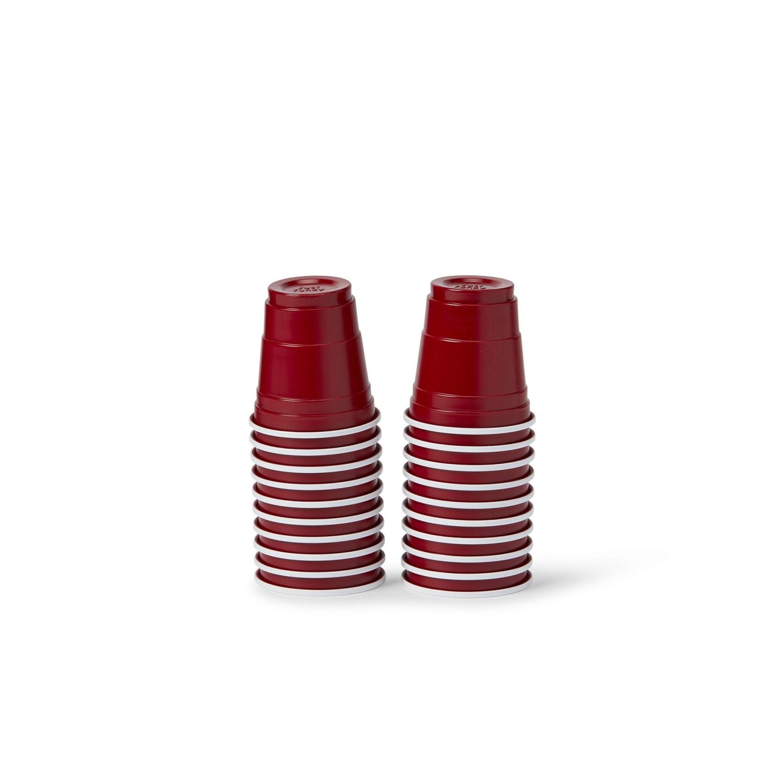 20 Pack Shot Glasses - 1.5 oz Acrylic Party Cup - Red Plastic Shot Glass