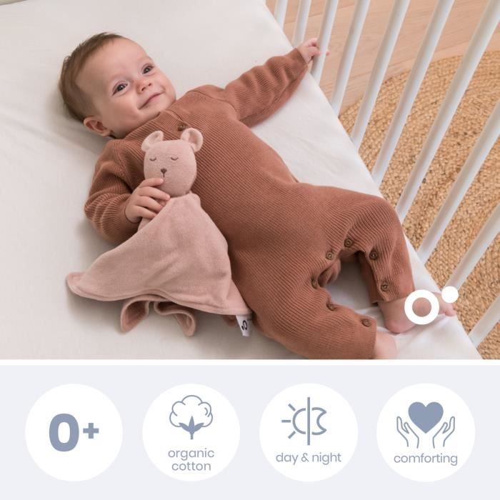 doomoo Doudou Bébé You&Me - Reversible and Comforting Doudou - Supplied with 2 Bodies to Transport the Parent's Scent, Pink