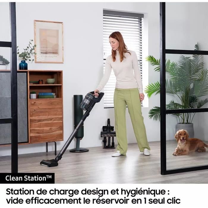 SAMSUNG Bespoke Jet Plus Complete VS20B95C43W - 210 AW Stick Vacuum Cleaner with Clean Station
