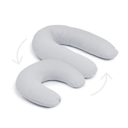 doomoo Twisty 2 in 1 Pregnancy & Nursing Pillow - Ultra Comfort - Ultra-fine Microbead Filling, Grey