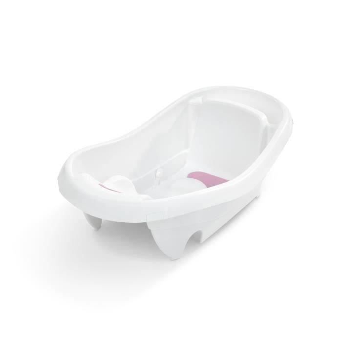 INGENUITY Deluxe Pink Baby Bathtub, from birth to 3 years with baby hammock included
