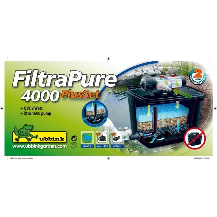 Pond filtration kit <4000l - FiltraPure 4000