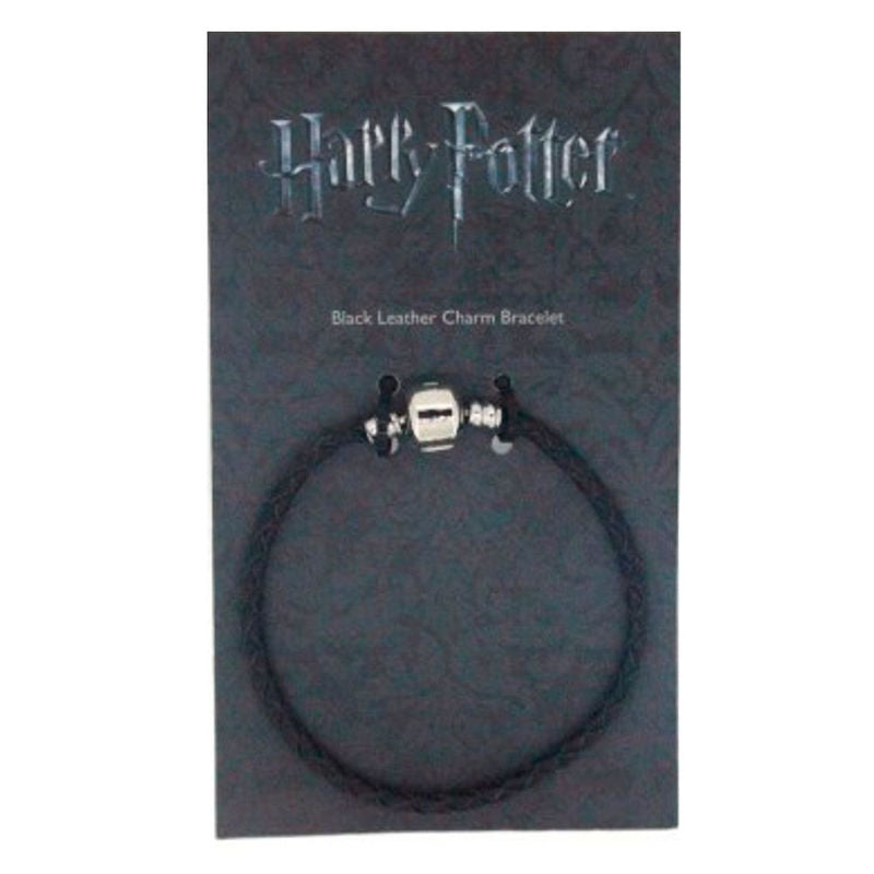 Harry Potter black leather charm bracelet