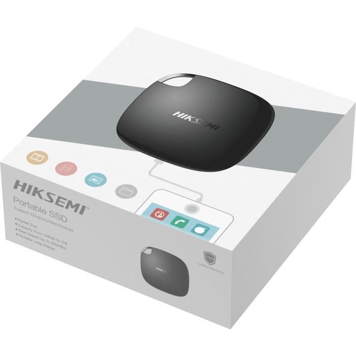 External SSD - HIKSEMI - T100 - 512GB - USB-C - 450MB/s - Black
