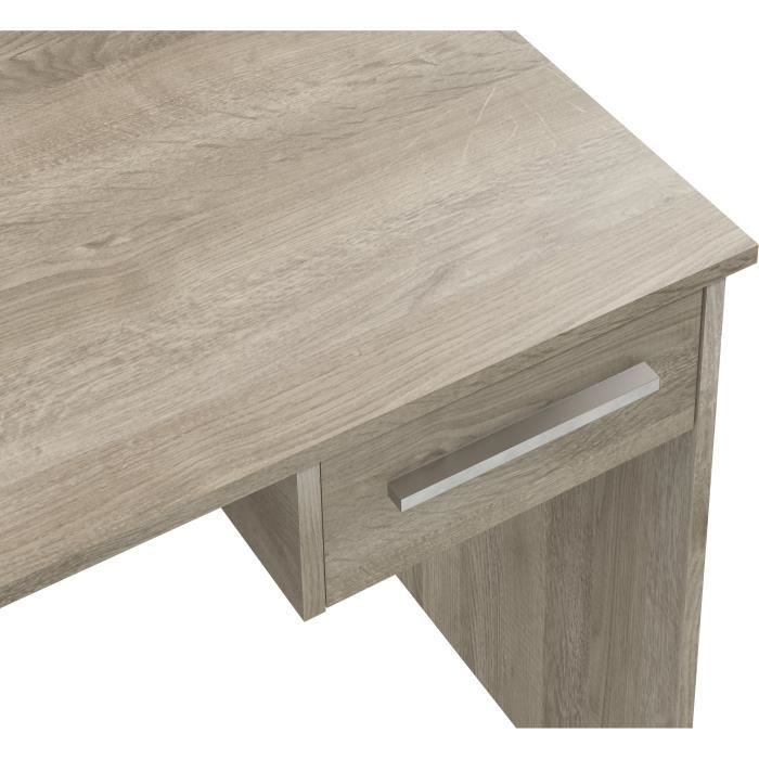 Small oak drawer desk - Oak melamine - 90 x 50 x 74 cm