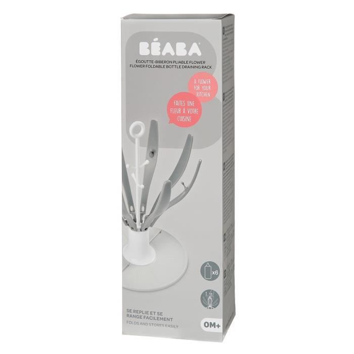BEABA Drip Foldable Baby Bottle Flower gray