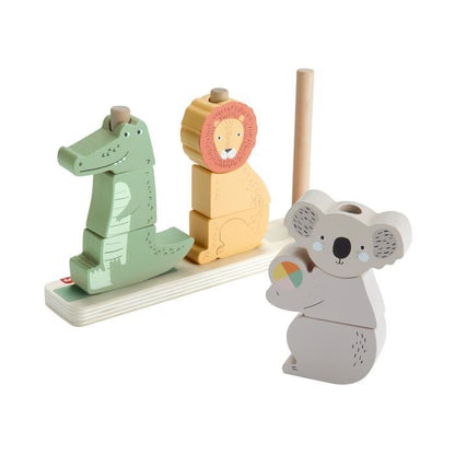 Fisher-Price Wooden Stacking and Sorting Animals, 10 pieces HXV04