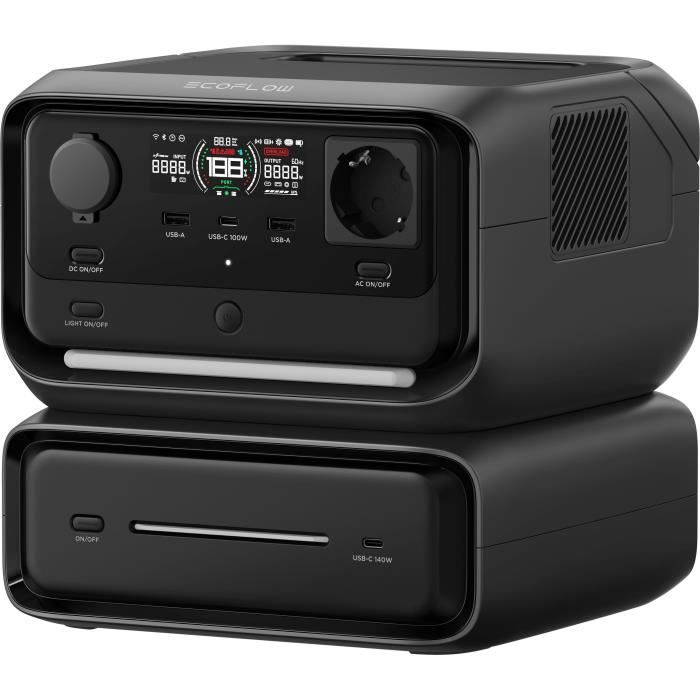 Starter Battery - EcoFlow - RIVER 3 Max - High Performance, UPS System, Expandable Capacity, EB300 Battery Included