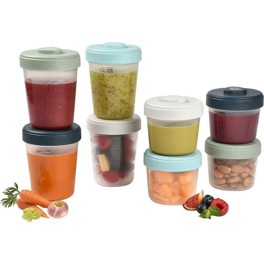 BEABA Set 2nd age 8 portions clip - (4x150ml + 4x250ml)
