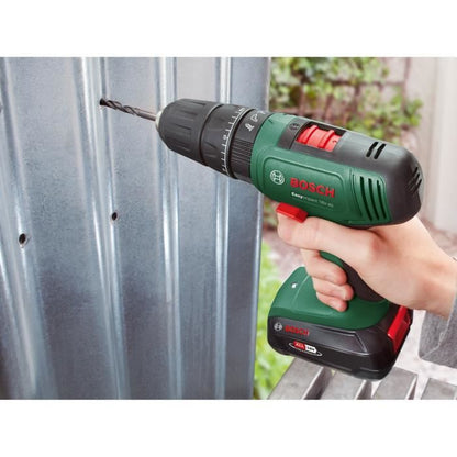 Bosch Home and Garden 06039D810D 18V 1.5Ah Li-Ion Cordless Impact Drill + 2 Batteries, + Charger,