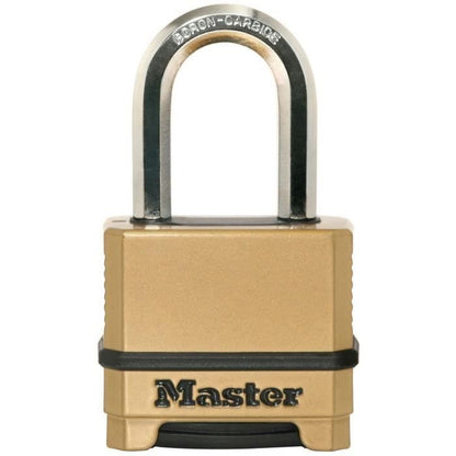 High Security Padlock - MASTER LOCK - M175EURDLF - Combination - Zinc - L Shackle - Outdoor