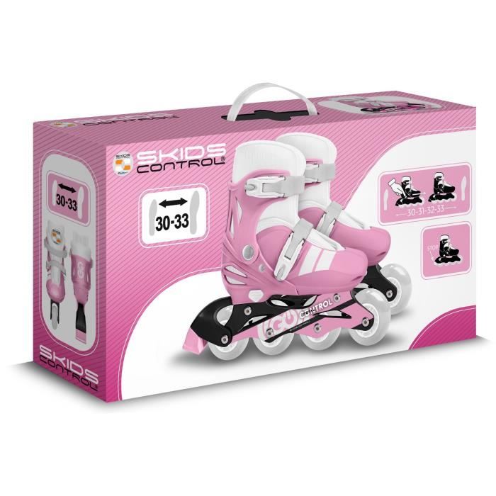 Adjustable inline skates - STAMP - SKIDS CONTROL - Size 30-33 - Pink
