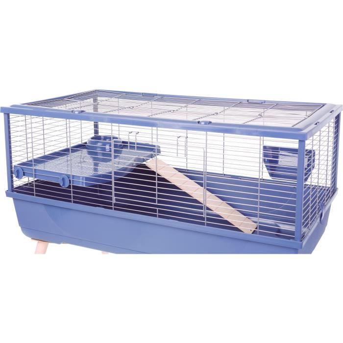 Raised rodent cage - Zolux - Néolife - For guinea pigs - 99 x 54 x 79 cm - Blue