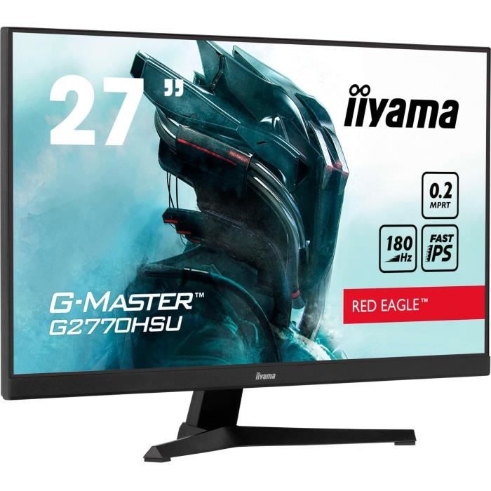 PC screen - IIYAMA - G2770HSU-B6 - 27 IPS FHD 1920 x 1080 - 0.2ms - 180Hz - HDMI DP - Black