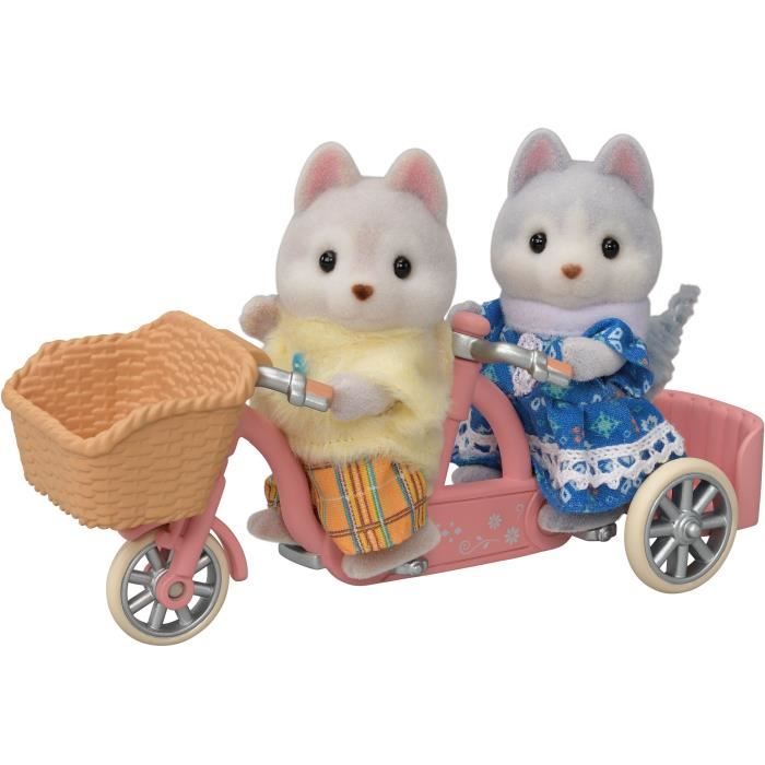 Sylvanian Families - Husky siblings and their tandem