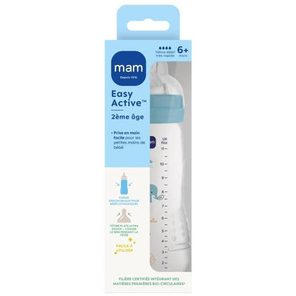 Baby bottle - MAM BABY - Easy Active - +6 months - 330 ml - X flow teat - Ocean