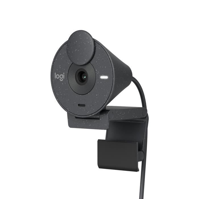 Logitech Brio 300 Full HD webcam with confidentiality, micro noise reduction, USB -C - graphite