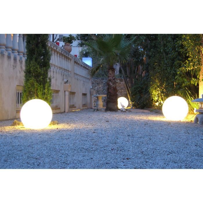 LUMISKY - Wired outdoor LED light ball - white BOBBY - Ø60cm E27 base