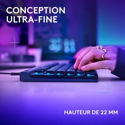 Gaming keyboard - wired - Logitech G - G515 TKL - Mechanical - RGB - AZERTY - Black