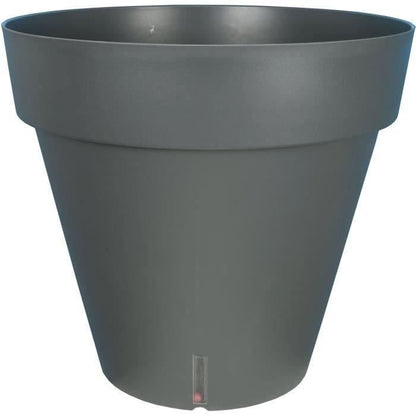 RIVIERA LOFT round flower box - Plastic - Diameter 30 cm - Gray