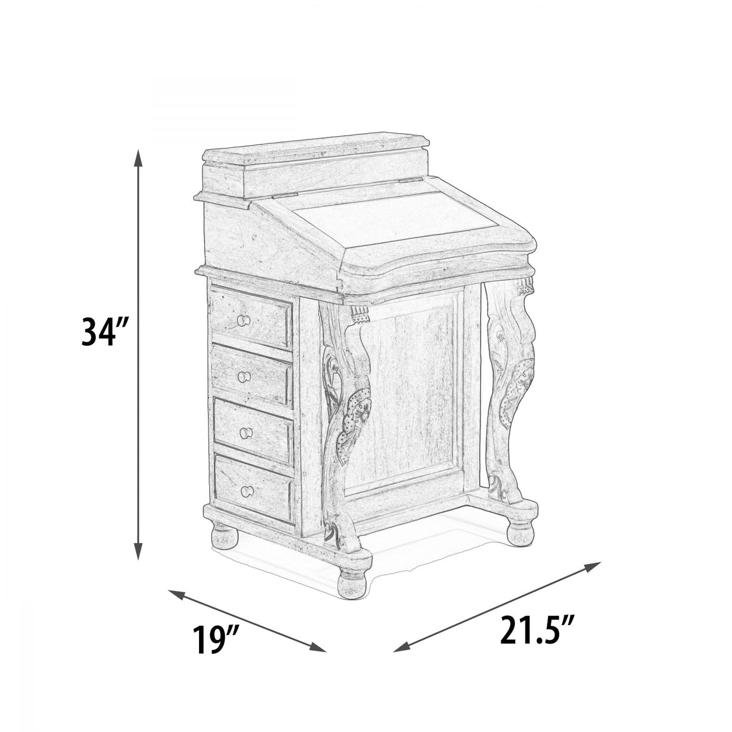 Farmhouse Davenport Desk